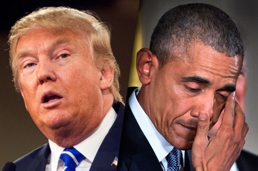 Tổng thống Mỹ sắp mãn nhiệm Barack Obama (phải) và Tổng thống đắc cử Donald Trump. (Ảnh: Getty)