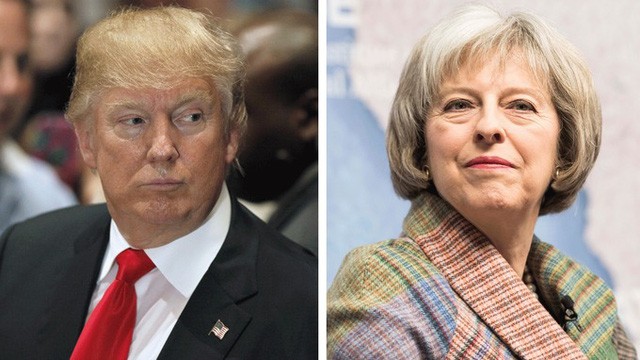 Thủ tướng Anh Theresa May (phải) và Tổng thống đắc cử Donald Trump (Ảnh: PA)
