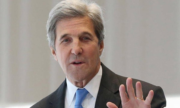 Ngoại trưởng Mỹ John Kerry. Ảnh:Boston Herald