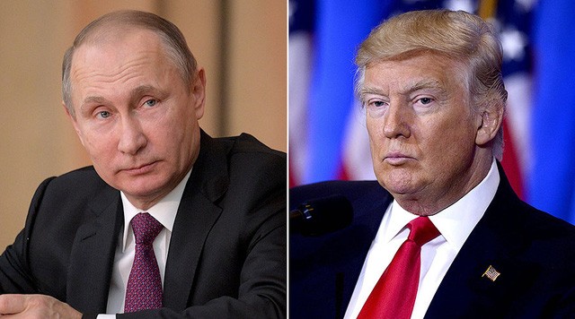 Tổng thống Nga Vladimir Putin (trái) và Tổng thống đắc cử Mỹ Donald Trump (Ảnh: RT)