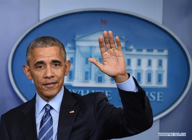 Tổng thống Mỹ Barack Obama họp báo lần cuối trước khi mãn nhiệm vào ngày 20/1. (Ảnh: News.cn)