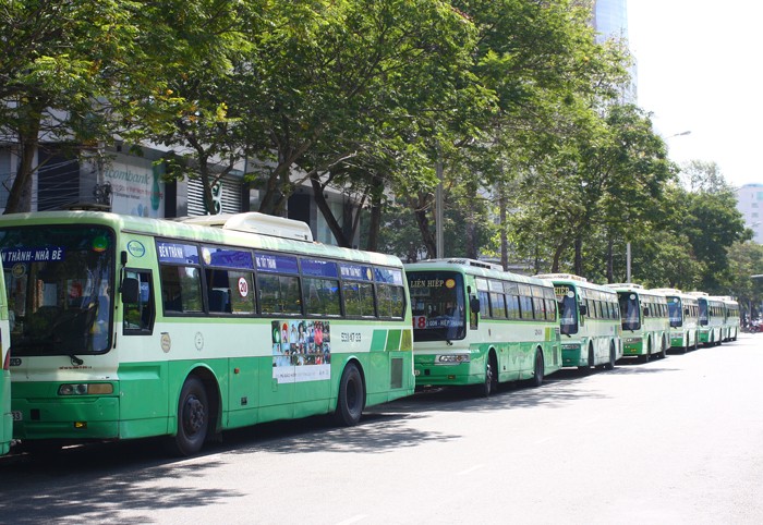 TP.HCM hiện có 171 xe bus tham gia vào chương trình quảng cáo. Ảnh: Đinh Tuấn