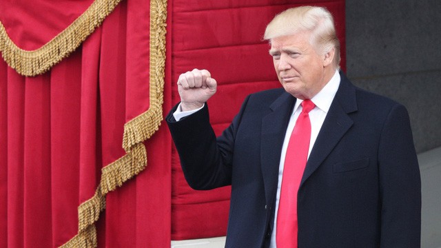 Tỷ phú Donald Trump trong lễ nhậm chức ngày 20/1 (Ảnh: Reuters)
