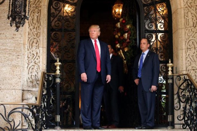 Tân Tổng thống Mỹ Donald Trump (trái) và Chánh văn phòng Nhà Trắng Reince Priebus. (Ảnh: Reuters)