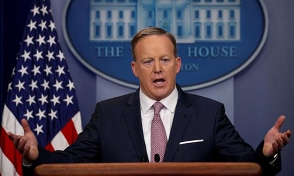 Thư ký báo chí Nhà Trắng Sean Spicer. Ảnh:Reuters