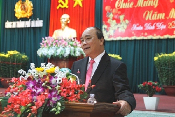 Thủ tướng Nguyễn Xuân Phúc chúc Tết lực lượng vũ trang TP. Đà Nẵng. Ảnh: VGP/Hồng Hạnh