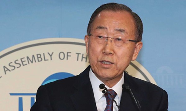 Cựu tổng thư ký LHQ Ban Ki-moon. Ảnh:AP