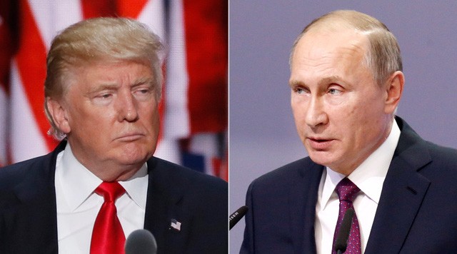 Tổng thống Mỹ Donald Trump (trái) và người đồng cấp Nga Vladimir Putin (Ảnh: Ddinews)