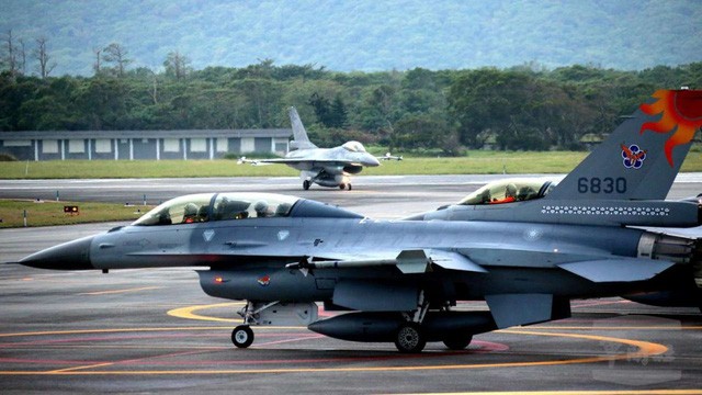Chiến đấu cơ F-16 của Lực lượng không quân Đài Loan (Ảnh: SCMP)