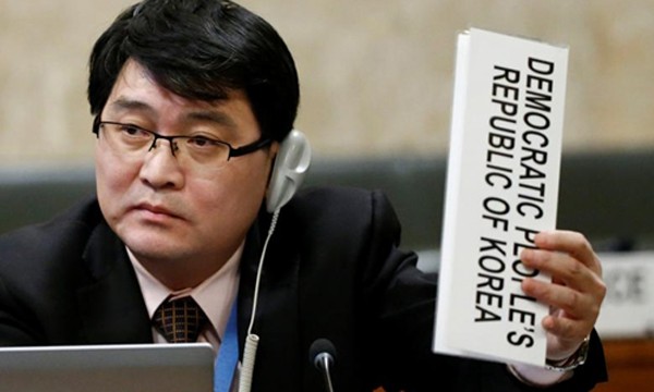 Ju Yong-choi, Cố vấn Phái đoàn Triều Tiên tại Liên Hợp Quốc. Ảnh:Reuters.