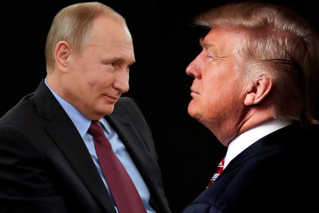 Tổng thống Mỹ Donald Trump (phải) và người đồng cấp Nga Vladimir Putin (Ảnh: New York Post)