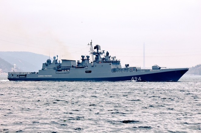 Tàu hộ vệ Nga vượt eo biển Thổ Nhĩ Kỳ tới Syria