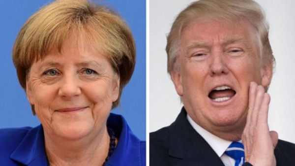 Thủ tướng Đức Angela Merkel và Tổng thống Mỹ Donald Trump. Ảnh:BBC