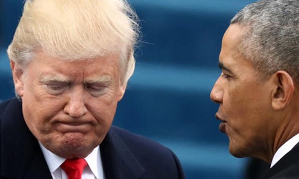 Tổng thống Mỹ Donald Trump, trái, cáo buộc người tiền nhiệm Barack Obama nghe lén. Ảnh:Reuters