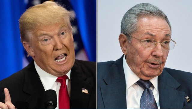 Tổng thống Mỹ Donald Trump (trái) và Chủ tịch Cuba Raul Castro (Ảnh: Getty)