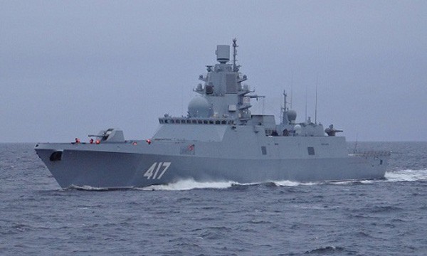 Tàu hộ vệĐô đốc Gorshkov của hải quân Nga. Ảnh:Navy Recognition