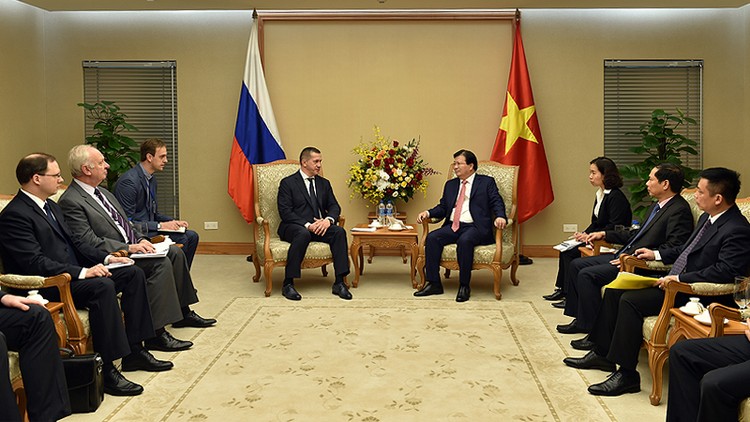 Cần sự nỗ lực rất lớn của Chính phủ, doanh nghiệp hai nước để hoàn thành mục tiêu kim ngạch thương mại Việt - Nga đạt 20 tỷ USD vào năm 2020. Ảnh: Nhật Bắc