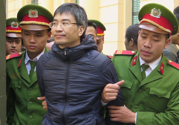 Giang Kim Đạt tại phiên tòa sơ thẩm.