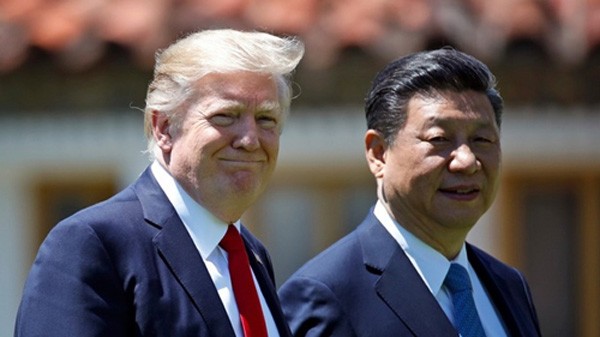 Tổng thống Mỹ Donald Trump và Chủ tịch Trung Quốc Tập Cận Bình. Ảnh:AP
