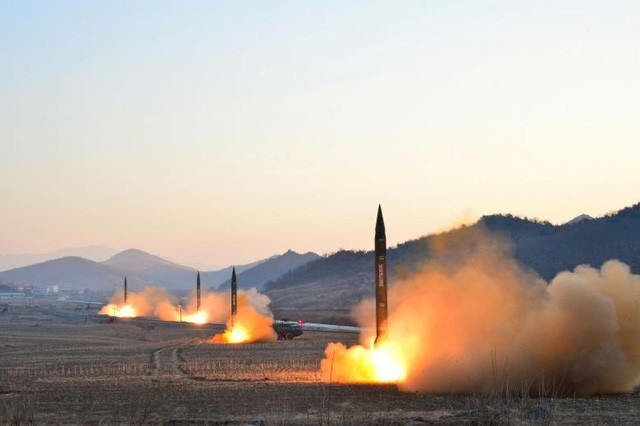 Triều Tiên phóng thử các tên lửa hồi đầu tháng 3 (Ảnh: Getty)