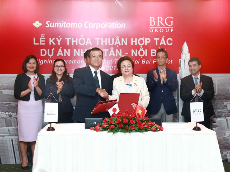 Lễ ký kết thỏa thuận hợp tác dự án Nhật Tân - Nội Bài giữa Tập đoàn BRG và Sumitomo