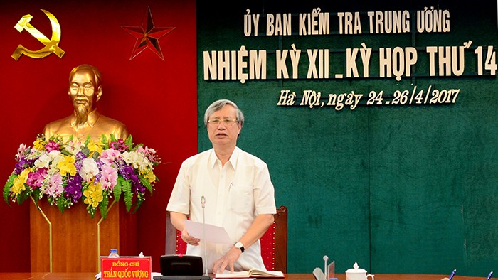 Đồng chí Trần Quốc Vượng chủ trì kỳ họp. Ảnh Dangcongsan.vn