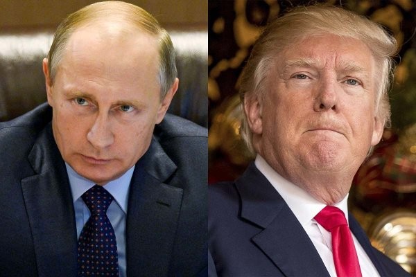 Tổng thống Nga Vladimir Putin (trái) và Tổng thống Mỹ Donald Trump. (Ảnh: AP)