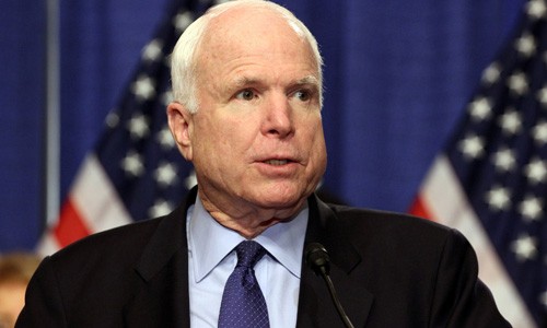Thượng nghị sĩ Mỹ John McCain. Ảnh:VT