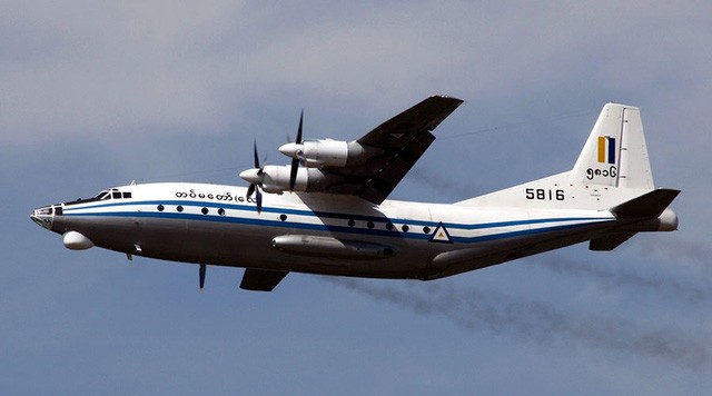 Một máy bay vận tải Y-8-200F của Myanmar, cùng loại với chiếc mất tích (Ảnh: Wikipedia)