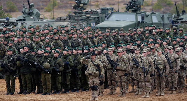 Một cuộc tập trận quân sự của NATO ở Lithuania (Ảnh: Sputnik)