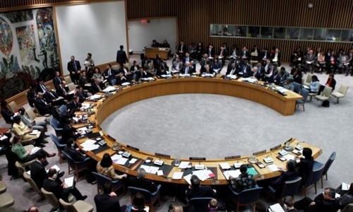 Một phiên họp Hội đồng Bảo an. Ảnh:Reuters.