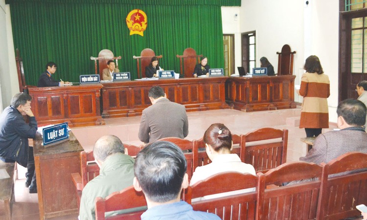 Nguyên đơn vẫn không phục kết quả xét xử phiên phúc thẩm vụ "tranh chấp kết quả lựa chọn nhà thầu" tại TAND tỉnh Nghệ An mới đây. Ảnh: Quốc Huy