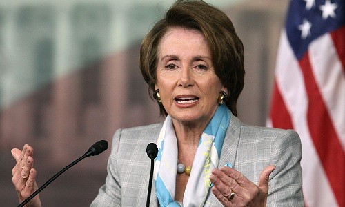 Lãnh đạo phe thiểu số tại Hạ viện Mỹ Nancy Pelosi. Ảnh:AP.