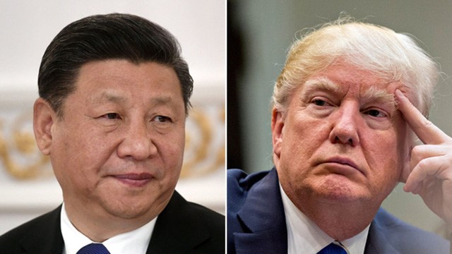 Chủ tịch Trung Quốc Tập Cận Bình và Tổng thống Mỹ Donald Trump (Ảnh: Sky)