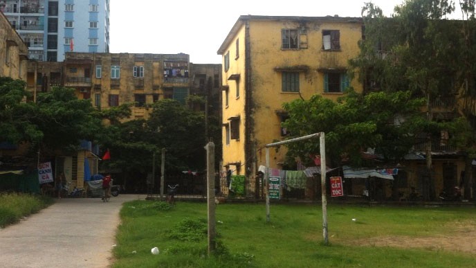 Dự án đối ứng cho dự án BT đầu tư xây dựng, chỉnh trang khu tập thể 4 - 5 tầng, phường Lê Hồng Phong, thành phố Thái Bình vừa có kết quả vào đầu tháng 7 này. Ảnh: Quốc Toàn