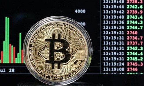 Giá Bitcoin đã tăng 40% trong tháng này. Ảnh:AFP