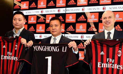 Doanh nhân Yonghong Li trở thành ông chủ mới của AC Milan hồi tháng 4.