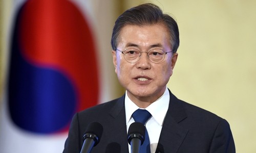 Tổng thống Hàn Quốc Moon Jae-in. Ảnh:Reuters.