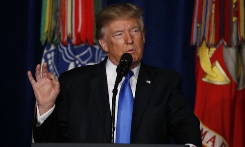Tổng thống Trump công bố kế hoạch gửi thêm quân tới Afghanistan. Ảnh:Reuters.