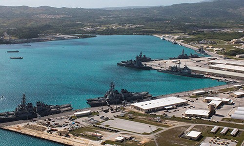 Căn cứ Guam của Mỹ ở Thái Bình Dương. Ảnh:Reuters.