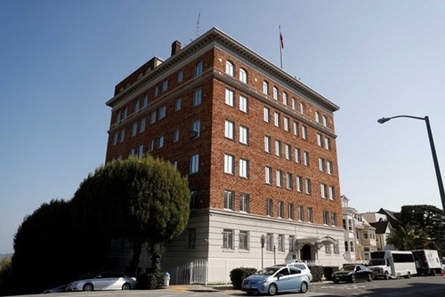 Tòa nhà tổng lãnh sự quán Nga tại San Francisco, Mỹ. Ảnh:ABC.