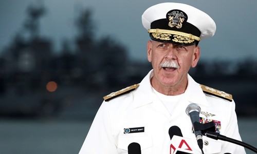 Đô đốc Scott Swift, chỉ huy Hạm đội Thái Bình Dương, hải quân Mỹ. Ảnh:Reuters.