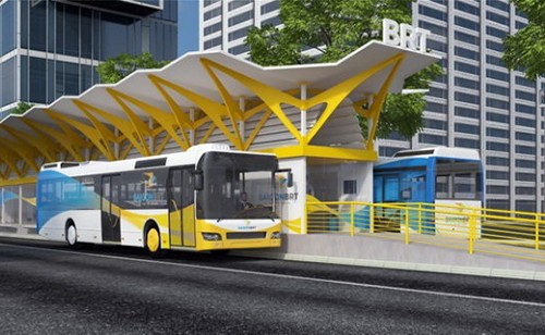 Phối cảnh tuyến BRT số 1 của TP HCM từng được nghiên cứu triển khai. Ảnh:UCCI.