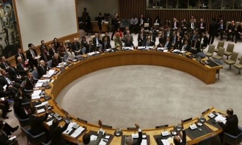 Một phiên biểu quyết tại Hội đồng Bảo an Liên Hợp Quốc. Ảnh:Reuters.