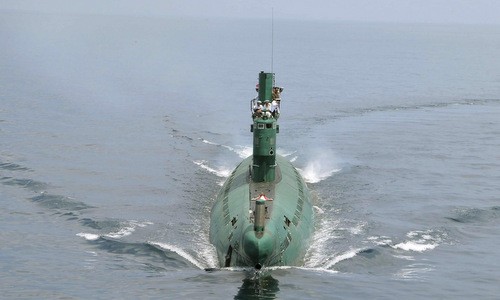 Một tàu ngầm tấn công của hải quân Triều Tiên. Ảnh:Japan Times.