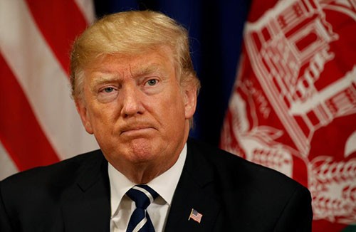 Tổng thốngDonald Trump tại buổi gặp gỡ với Tổng thốngAfghanistanAshraf Ghani bên lề phiên họp lần thứ 72 của Đại Hội Đồng Liên Hợp Quốc vào ngày 21/9 tại New York, Mỹ. Ảnh:Reuters.