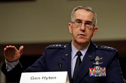Tướng John Hyten, tư lệnh Bộ chỉ huy Chiến lược Mỹ. Ảnh:NBC News.