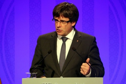 Ông Carles Puigdemont, lãnh đạo vùng tự trị Catalonia. Ảnh:ACN.