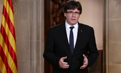 Lãnh đạo Catalonia Carles Puigdemont. Ảnh:Reuters.
