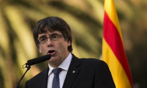 Lãnh đạo Catalonia Carles Puigdemont. Ảnh:AFP.